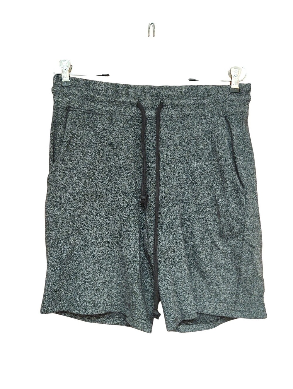 Men's Athletic Drawstring Knit Shorts in Dark Heather Gray Size M